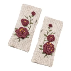Strickstulpen ?Häkelblume?