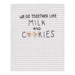 3-tlg. Set 2 Bodys kurzarm und Jogginghose Cookies
