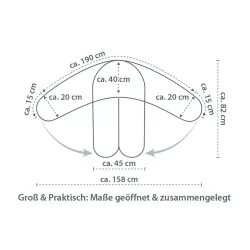 Stillkissenbezug  Musselin 190 cm