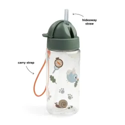 Trinkflasche mit Strohhalm, 350ml