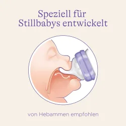 Babyflasche mit NaturalWave®Sauger M, Glas, Weithals, 240 ml