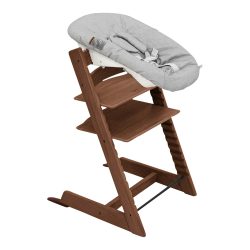 Bundle Treppenhochstuhl Eiche inkl. Newbornset Light Grey & Babyset