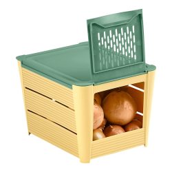Gemüsebox mit Klappöffnung, grün
