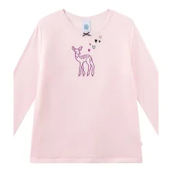 Sanetta Nicki-Schlafanzug lang Reh rosa
