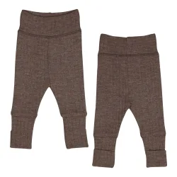 Wollhose mit Klappfuß Rippqualität Merinowolle