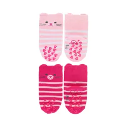 2er-Pack ABS-Krabbelsocken Katze