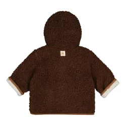 Plüsch-Wendejacke mit Kapuze Biber