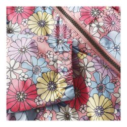 Regenjacke mit abnehmbarer Kapuze Blumen