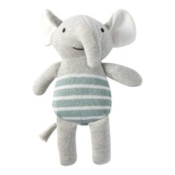 Babydecken-Set mit Greifling Elefant 80x100 cm