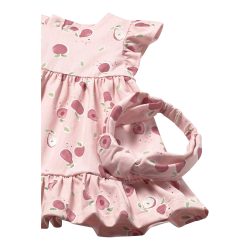 2-tlg. Set Kleid Flügelarm und Bolero Äpfel