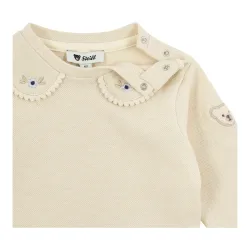 Sweatshirt mit Bubikragen Struktur