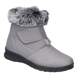 wonderwalk Winterstiefelette mit Spikes und Klett ?Monika?, Größe: 43, grau