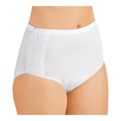 Sicherheits-Damenslip mit Spitze, Größe: L, weiß