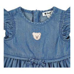 Jeans-Kleid kurzarm Bär Rüschen