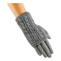 Pulswärmer-Handschuh ?2 in 1?, grau