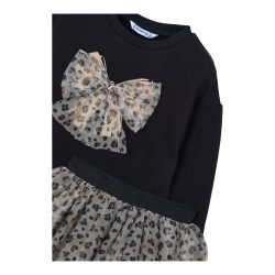 2-tlg. Set Sweatshirt und Tüllrock Leoprint