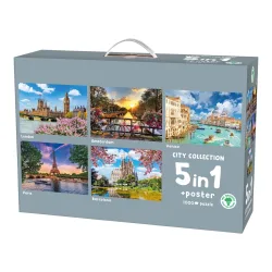 Puzzle-Box ?Städtetrip?, 5 Puzzles je 1000 Teile