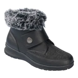 wonderwalk Kuschel-Klettstiefelette ?Steffi?, Größe: 40, schwarz