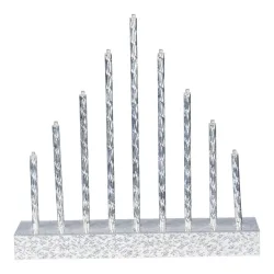 LED-Kerzentreppe ?Glitter?, silber