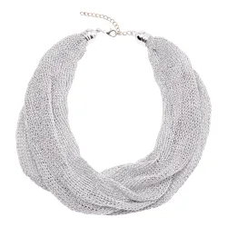 Tuch-Kette, silber