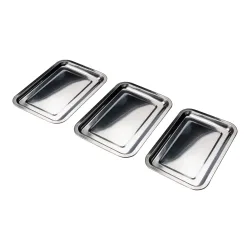Edelstahl-Wannen-Set, 3 Stück