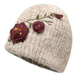 Strickmütze ?Häkelblume?