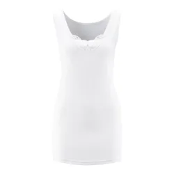Damen Unterhemd mit Spitze, 4er Set, Größe: M