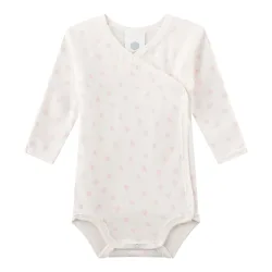 Sanetta 2er-Pack Wickelbodys langarm Herzen natur/rosa