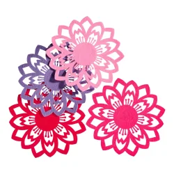 Pfannenschoner, Untersetzer Filzblüten 