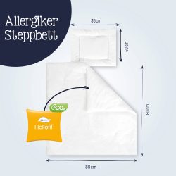 2-tlg. Steppbett-Set Hygiena 35x40 / 80x80 cm 3.5 TOG