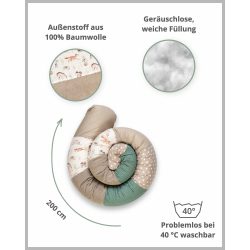Nestchenschlange 200 cm Waffelpiqué/Cord