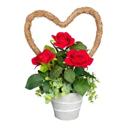 Blumenarrangement Rosen-Topf ?von Herzen?