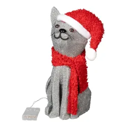 LED-Dekofigur ?Weihnachts Kater Karlo
