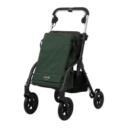 Gehwagen, Shopping Trolley R05 mit Tasche und Sitz, grün