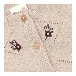 Strickjacke Ajour Blumen