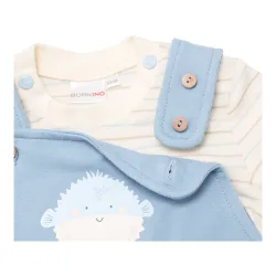 2-tlg. Set Latzhose mit Shirt Kugelfisch
