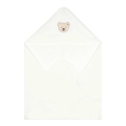 Steiff Kapuzenbadetuch offwhite