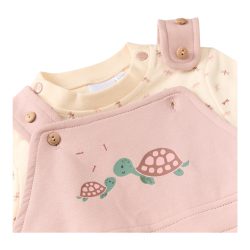 2-tlg. Set Latzhose mit Shirt Schildkröte