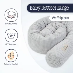 Bettschlange Waffelpiqué 180 cm