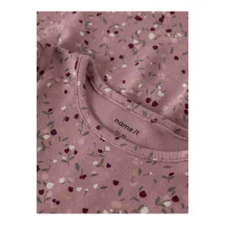 Kleid langarm Blumen Rippqualität