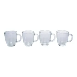 Glas-Tassen-Set, 4 Stück je 350 ml