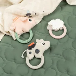Rassel mit Beißring Dotti Sand