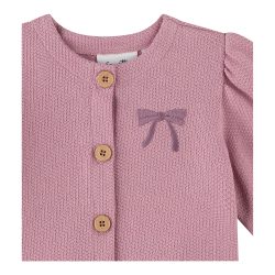Sweatjacke Puffärmel Struktur