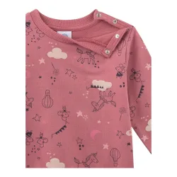 Sanetta Sweatshirt Mäuse Einhörner dunkelrosa