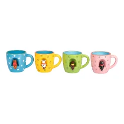 3D-Tassen-Set ?Tiere?, 4 Stück je 380 ml