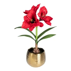 Set aus Kunstblume ?Amaryllis? + Übertopf 