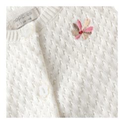 Ajour-Strickjacke Blume