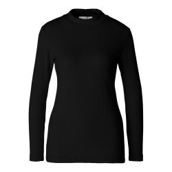 Damen-Pullover, gerippt, Größe: L, schwarz