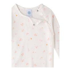 Schlafoverall mit Klappfuß Blumen