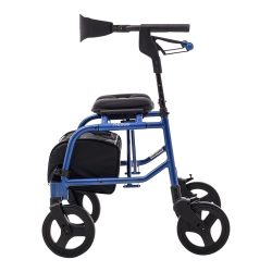 Leichtgewicht-Rollator NeXus mit Rückengurt und Tasche, faltbar, blau